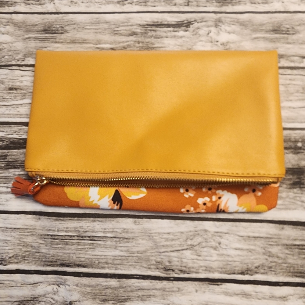NWOT Rachel Pally Zahara Reversible Clutch PurseOrange Floral Bloom Handbag